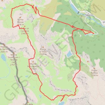 Itinéraire VALLE MAIRA - PASSO DELLA CAVALLA, distance, dénivelé, altitude, carte, profil, trace GPS