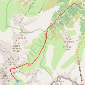 Itinéraire Lac de Barroude par Aragnouet, distance, dénivelé, altitude, carte, profil, trace GPS