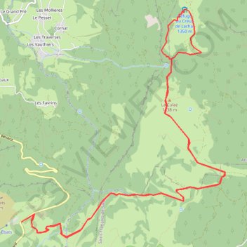 Itinéraire Creux de Lachat, distance, dénivelé, altitude, carte, profil, trace GPS