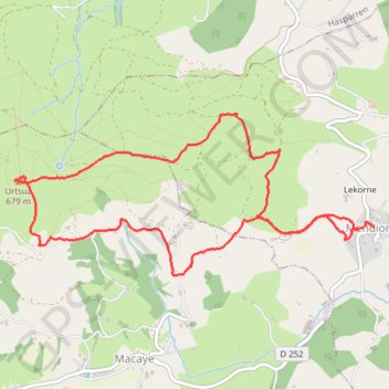 Itinéraire Le Mont Ursuya, distance, dénivelé, altitude, carte, profil, trace GPS