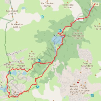 Itinéraire Tour des lacs d'Ayous, distance, dénivelé, altitude, carte, profil, trace GPS