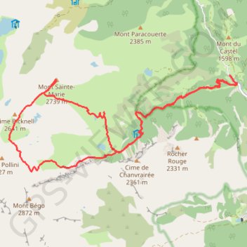 Itinéraire Monte Santa Maria, distance, dénivelé, altitude, carte, profil, trace GPS