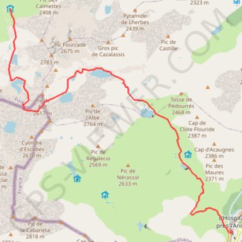 Itinéraire Pyrénées HRP, distance, dénivelé, altitude, carte, profil, trace GPS