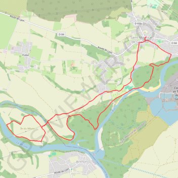 Itinéraire Saint Maurice de Gourdan mélée des eaux de l'Ain et du Rhône, distance, dénivelé, altitude, carte, profil, trace GPS