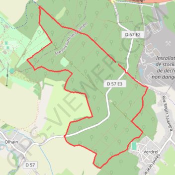 Itinéraire Ohlain, allée du train de Loos (7,4 Km), distance, dénivelé, altitude, carte, profil, trace GPS