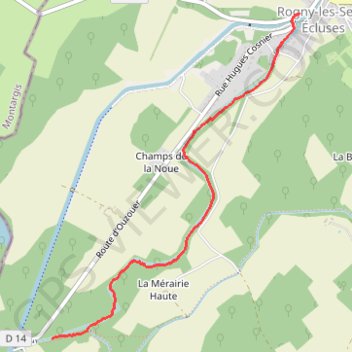 Itinéraire Canal de Briare - bloucle Rogny, distance, dénivelé, altitude, carte, profil, trace GPS