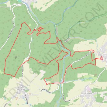 Itinéraire Malvoisin - Barbouillons - Franc Bois - Bois de Sart-Custinne - Galette, distance, dénivelé, altitude, carte, profil, trace GPS
