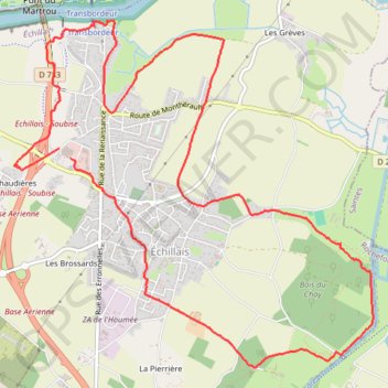 Itinéraire 4ème rando pédestre du Pays rochefortais, distance, dénivelé, altitude, carte, profil, trace GPS