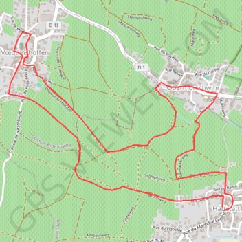 Itinéraire La promenade du Grand Cru Hatschbourg - Hattstatt, distance, dénivelé, altitude, carte, profil, trace GPS