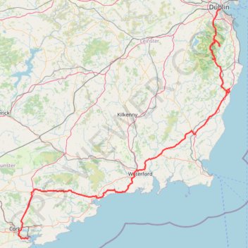 Itinéraire TT22 J3 M1/06 : Port de Cork à Dublin, distance, dénivelé, altitude, carte, profil, trace GPS