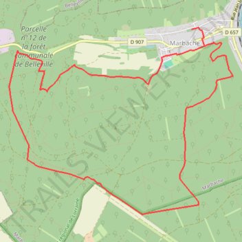 Itinéraire Marbache, distance, dénivelé, altitude, carte, profil, trace GPS