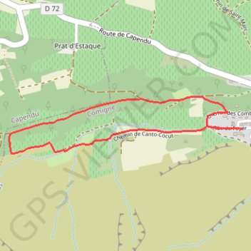Itinéraire Sentier culturel de Chante Coucou à Comigne, distance, dénivelé, altitude, carte, profil, trace GPS