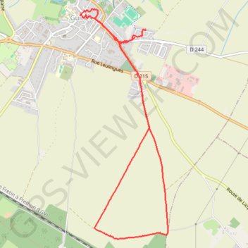 Itinéraire Rando à Guines, distance, dénivelé, altitude, carte, profil, trace GPS