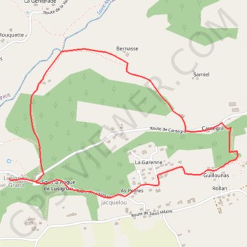Itinéraire Lusignan-Grand, site panoramique de la vallée de la Garonne - Pays de l'Agenais, distance, dénivelé, altitude, carte, profil, trace GPS