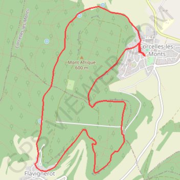 Itinéraire Mont Afrique, distance, dénivelé, altitude, carte, profil, trace GPS