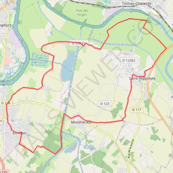 Itinéraire Parcours cyclable 2 : En longeant la Bridoire - 24 km, distance, dénivelé, altitude, carte, profil, trace GPS