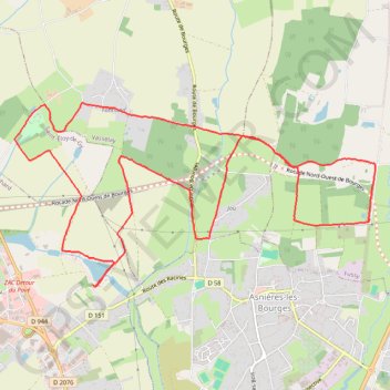 Itinéraire Randonnée Asnières, distance, dénivelé, altitude, carte, profil, trace GPS