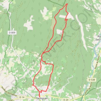 Itinéraire Autour du village médiéval de Taulignan, distance, dénivelé, altitude, carte, profil, trace GPS