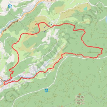 Itinéraire Col du Brabant, Cornimont, Xoulces, distance, dénivelé, altitude, carte, profil, trace GPS