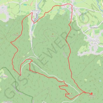 Itinéraire Neuve Église, distance, dénivelé, altitude, carte, profil, trace GPS