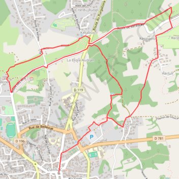 Itinéraire Circuit des alignements, distance, dénivelé, altitude, carte, profil, trace GPS