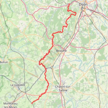 Itinéraire Velars-sur-Ouche - Le Puley, distance, dénivelé, altitude, carte, profil, trace GPS