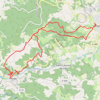 Itinéraire Circuit Vaugneray - le crêt de la Madone, distance, dénivelé, altitude, carte, profil, trace GPS