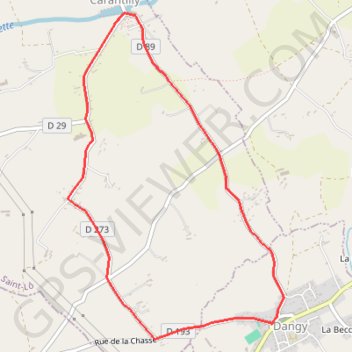 Itinéraire 1 - dangy, distance, dénivelé, altitude, carte, profil, trace GPS