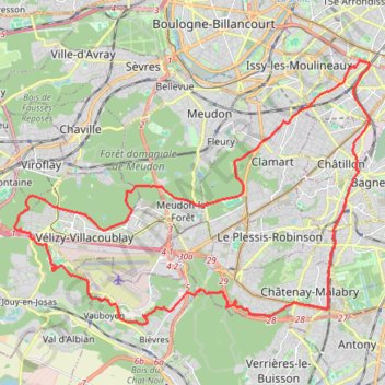 Itinéraire Tour de Villacoublay - 2466 - UtagawaVTT.com, distance, dénivelé, altitude, carte, profil, trace GPS