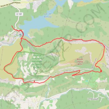 Itinéraire Sainte Victoire - Pas de l'Escalette, distance, dénivelé, altitude, carte, profil, trace GPS