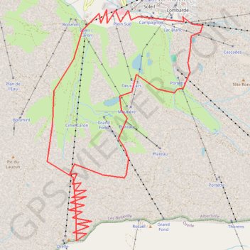 Itinéraire Cime de Caron : Versant N, distance, dénivelé, altitude, carte, profil, trace GPS