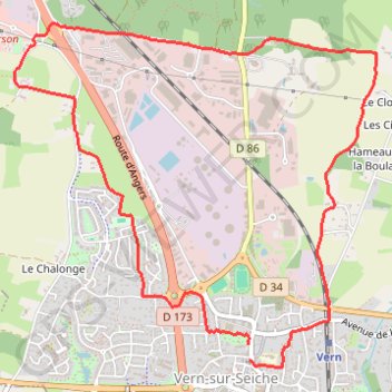 Itinéraire Rando de Vern, distance, dénivelé, altitude, carte, profil, trace GPS