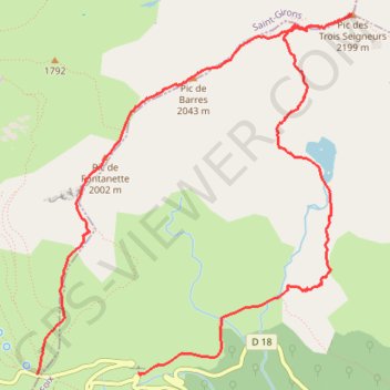 Itinéraire Pic des Trois Seigneurs, distance, dénivelé, altitude, carte, profil, trace GPS