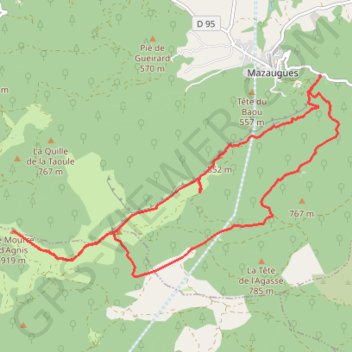 Itinéraire Le Mourre d'Agnis, distance, dénivelé, altitude, carte, profil, trace GPS