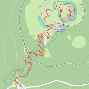Itinéraire Puy de Dome, distance, dénivelé, altitude, carte, profil, trace GPS