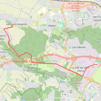 Itinéraire trace_1, distance, dénivelé, altitude, carte, profil, trace GPS