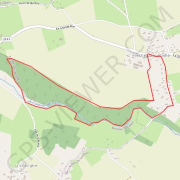 Itinéraire Chemin de la Forge Subtile - Fresne Cauverville, distance, dénivelé, altitude, carte, profil, trace GPS