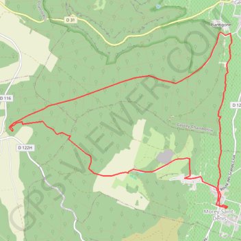 Itinéraire Les Hauteurs de MOREY SAINT DENIS, distance, dénivelé, altitude, carte, profil, trace GPS