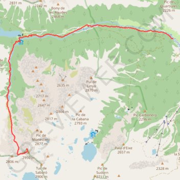 Itinéraire Pic de Peguera, distance, dénivelé, altitude, carte, profil, trace GPS
