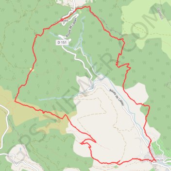 Itinéraire Les corniches du Lauroux, distance, dénivelé, altitude, carte, profil, trace GPS
