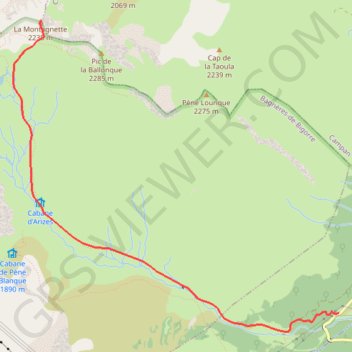 Itinéraire La Montagnette, distance, dénivelé, altitude, carte, profil, trace GPS