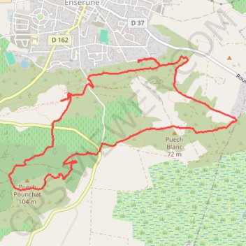 Itinéraire Nissan lès Enserune (34), distance, dénivelé, altitude, carte, profil, trace GPS