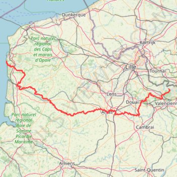 Itinéraire GR 121, distance, dénivelé, altitude, carte, profil, trace GPS