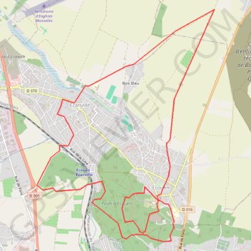 Itinéraire Du coté d'Ecouen, distance, dénivelé, altitude, carte, profil, trace GPS