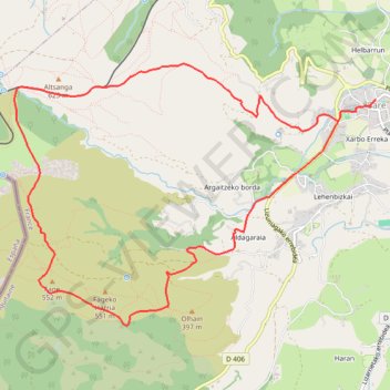 Itinéraire sql_statement_Track no: 1, distance, dénivelé, altitude, carte, profil, trace GPS