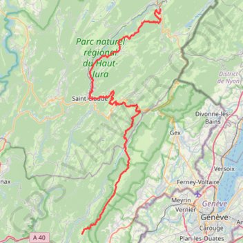 Itinéraire Morez-Menthieres, distance, dénivelé, altitude, carte, profil, trace GPS