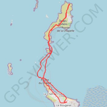 Itinéraire Les Iles Ebihens, distance, dénivelé, altitude, carte, profil, trace GPS