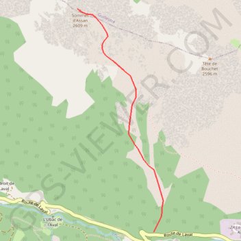 Itinéraire Sommet d'Assan, distance, dénivelé, altitude, carte, profil, trace GPS