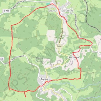 Itinéraire La croix de Ternant, distance, dénivelé, altitude, carte, profil, trace GPS