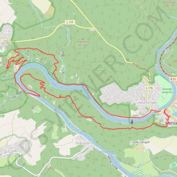 Itinéraire Boucle de la Sarre, distance, dénivelé, altitude, carte, profil, trace GPS